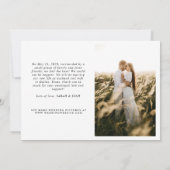 Moderne Minimalistische Verheiratete 2 Foto Script Ankündigung (Rückseite)