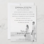 Moderne Minimalistische Verheiratete Foto-Ankündig (Rückseite)