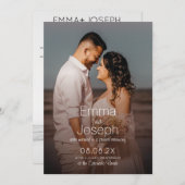 Moderne Minimalistische Verheiratete Foto-Ankündig (Vorne/Hinten)