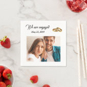 Moderne minimalistische Verlobung personalisiertes Serviette (Beispiel)