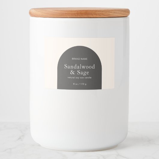 Moderne, minimalistische Verpackung Lebensmitteletikett (Vorderseite)