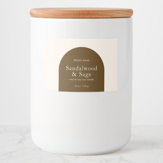 Moderne, minimalistische Verpackung Lebensmitteletikett (Vorderseite)