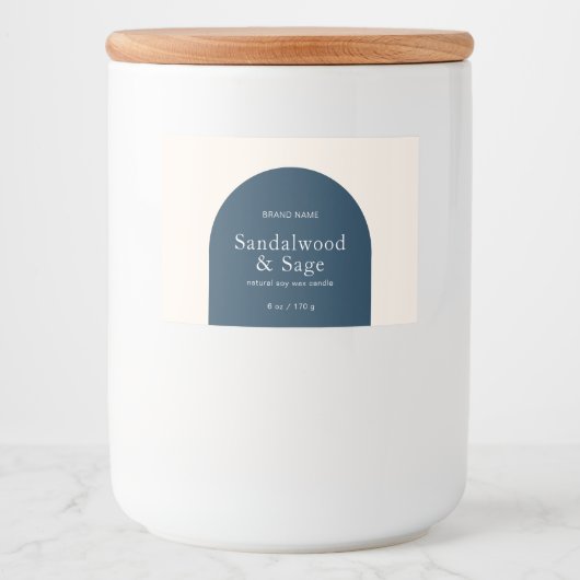 Moderne, minimalistische Verpackung Lebensmitteletikett (Vorderseite)