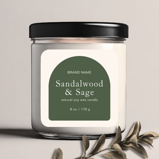 Moderne, minimalistische Verpackung Quadratischer Aufkleber