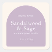 Moderne, minimalistische Verpackung Quadratischer Aufkleber (Vorderseite)