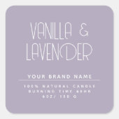 Moderne, minimalistische Verpackungen für Kosmetik Quadratischer Aufkleber (Vorderseite)