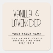 Moderne, minimalistische Verpackungen für Kosmetik Quadratischer Aufkleber (Vorderseite)