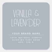 Moderne, minimalistische Verpackungen für Kosmetik Quadratischer Aufkleber (Vorderseite)