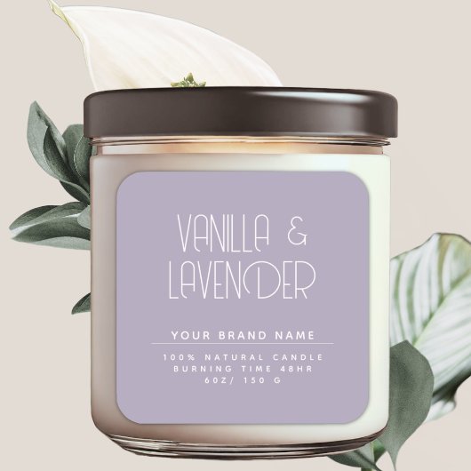 Moderne, minimalistische Verpackungen für Kosmetik Quadratischer Aufkleber