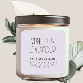 Moderne, minimalistische Verpackungen für Kosmetik Quadratischer Aufkleber