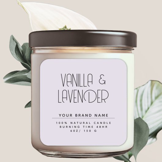 Moderne, minimalistische Verpackungen für Kosmetik Quadratischer Aufkleber