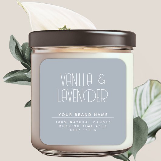 Moderne, minimalistische Verpackungen für Kosmetik Quadratischer Aufkleber