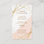 Moderne Minimalistische vertikale Visitenkarte (Rückseite)