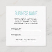 Moderne, minimalistische Visitenkarte (Rückseite)