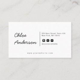 Moderne Minimalistische Visitenkarte