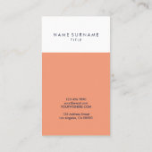 Moderne Minimalistische Visitenkarte (Rückseite)