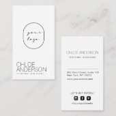 Moderne Minimalistische Visitenkarte (Vorne/Hinten)