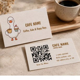 Moderne minimalistische Visitenkarte für Cafés / Q