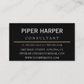 Moderne minimalistische Visitenkarte für Monogramm (Rückseite)