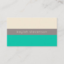 Moderne Minimalistische Visitenkarte | Meeresgrün