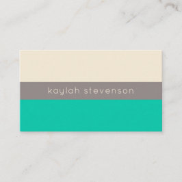 Moderne Minimalistische Visitenkarte | Meeresgrün