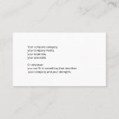 Moderne Minimalistische Visitenkarte mit benutzerd (Rückseite)