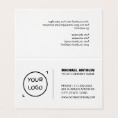 Moderne Minimalistische Visitenkarte mit benutzerd Visitenkarten (Außenseite Aufgefaltet)