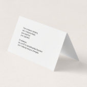 Moderne Minimalistische Visitenkarte mit benutzerd Visitenkarten (Rückseite)