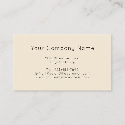 Moderne Minimalistische Visitenkarte | Pistachio G (Rückseite)