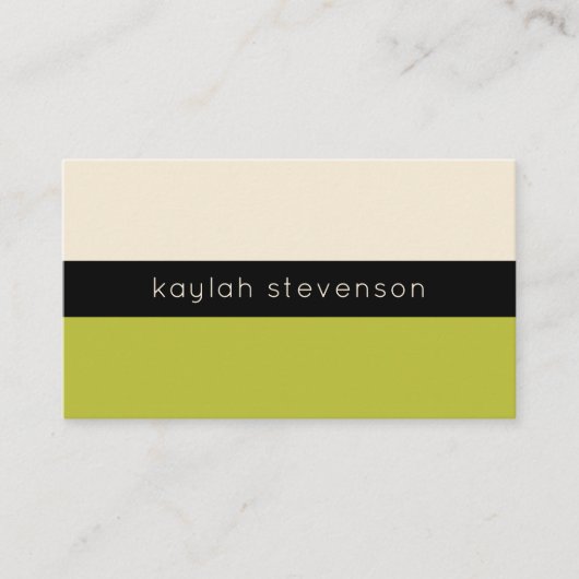 Moderne Minimalistische Visitenkarte | Pistachio G (Vorderseite)