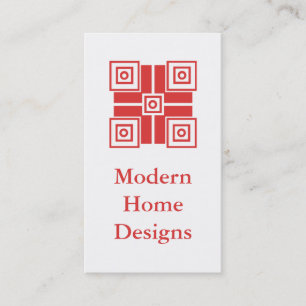 Moderne minimalistische Visitenkarte, rot Visitenkarte