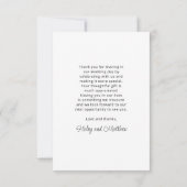 Moderne Minimalistische Vollzeitfeier Vielen Dank Dankeskarte (Rückseite)