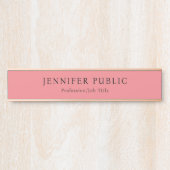 Moderne Minimalistische Vorlage Elegante Charisma  Türschild (Vorderseite )