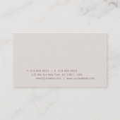 Moderne minimalistische Vorlage Elegante Farben El Visitenkarte (Rückseite)