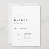 Moderne minimalistische Vorlage für eine Brautpart (Vorderseite)
