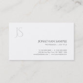 Moderne Minimalistische Vorlage für Monogramm, Ber Visitenkarte (Rückseite)