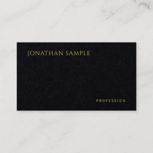 Moderne Minimalistische Vorlage Premium Black Visitenkarte