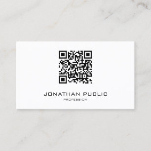 Moderne Minimalistische Vorlage Professioneller QR Visitenkarte