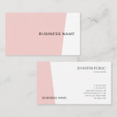 Moderne Minimalistische Vorlage Rosa Rosa Elegant Visitenkarte (Vorne/Hinten)