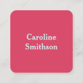 Moderne Minimalistische Vorlage rosa und hellblau Quadratische Visitenkarte (Vorderseite)