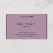 Moderne Minimalistische Vorlage Trendy Simple Visitenkarte (Rückseite)