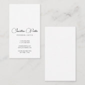 Moderne Minimalistische Vorlagentypografie vertika Visitenkarte (Vorne/Hinten)