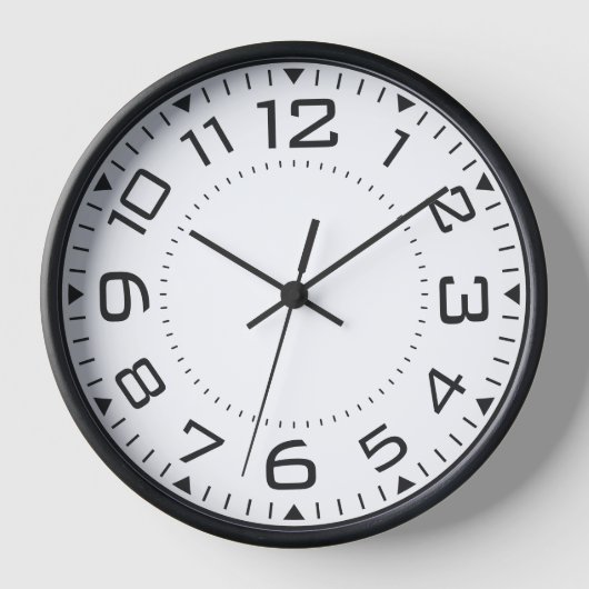 Moderne Minimalistische Wall-Clock ⏳ Sleek Black Uhr (Vorderseite)