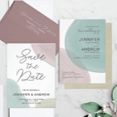 Moderne Minimalistische Wasserfarbe | SAVE THE DAT Einladung