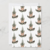 Moderne minimalistische Wasserfarbe Weihnachtsbaum Karte (Rückseite)