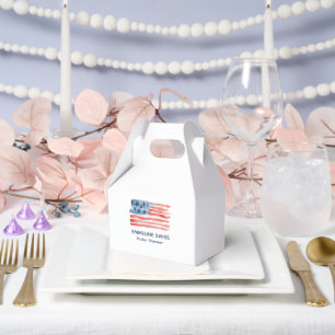 Moderne & Minimalistische Wasserfarbenflagge zum 4 Geschenkschachtel
