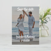 Moderne Minimalistische Wasserfarbenhochzeit Save The Date (Stehend Vorderseite)