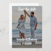 Moderne Minimalistische Wasserfarbenhochzeit Save The Date (Vorne/Hinten)