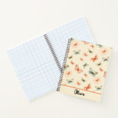 Moderne Minimalistische Wasserfarbenschmetterlinge Notizblock (Innenseite)