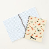 Moderne Minimalistische Wasserfarbenschmetterlinge Notizblock (Innenseite)